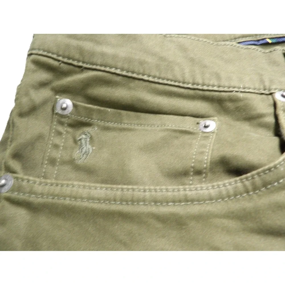Polo Ralph Lauren Pants Men 50B Classic Fit Chino Olive Green Cotton Stretch Big